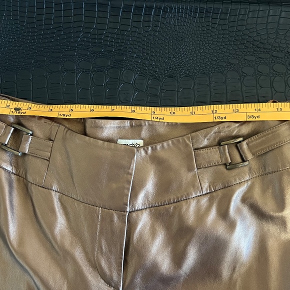 Cache Leather pants Bonze Gold  jeans size 12 Vintage Nwt - Picture 12 of 17